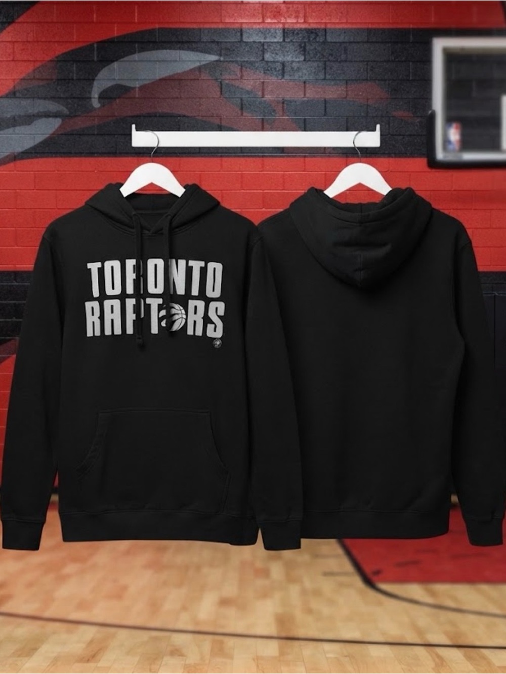 NBA Toronto Raptors Black Pullover Hoodie Sweatshirt Size XL